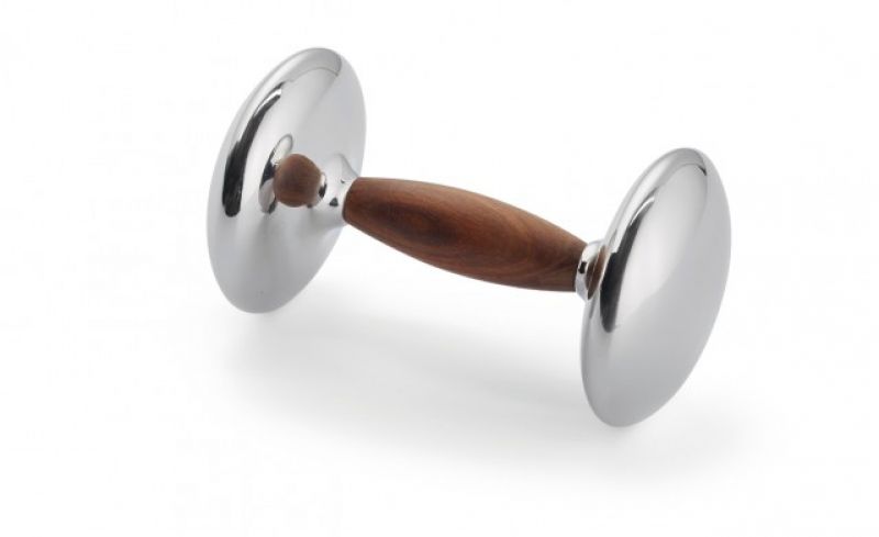 Philippi Designer-Hantel: Elegante Chrom-Hantel mit Holzgriff für stilvolles Krafttraining und Fitness.